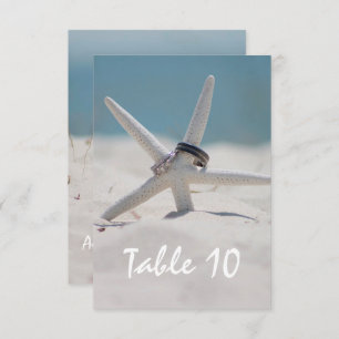 Platz für Hochzeitstisch am Strand Einladung