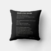 Platz für Liebe Gedicht Kissen (Rückseite)