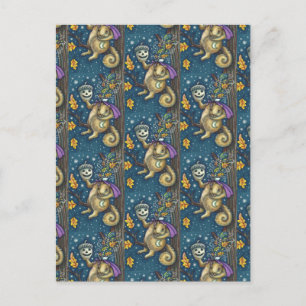 PLATZ FÜR SCHLAFHOLZ & ACORN, FUNNY HALLOWEEN POSTKARTE