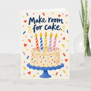 Platz für Torte Bunte Kerzen Geburtstag Karte