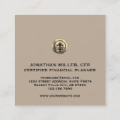 Platz für Visitenkarten für Vermögensverwaltung Quadratische Visitenkarte (Rückseite)