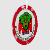Platz Gewinner Ugly Sweater Contest Medaille Ornament (Vorderseite)