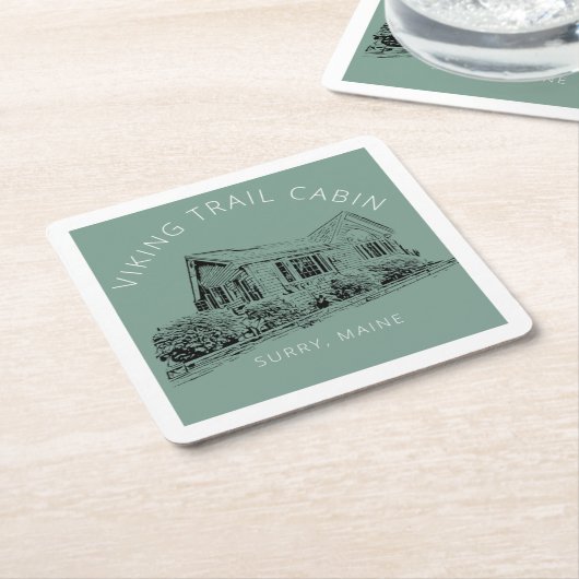 Platz, Grün, Untersetzer der Wanderhütte (angewinkelt)