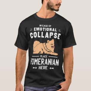 Platz Hier Spitz Zwarf Spitz Dog Besitzer T-Shirt
