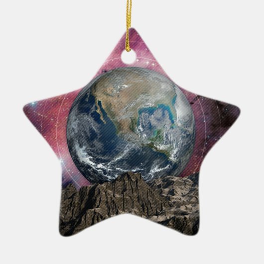 Platz im Weltraum Keramikornament (Vorne)