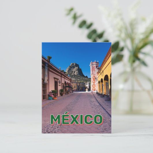 Platz in Berñal, Mexiko Postkarte (Stehend Vorderseite)