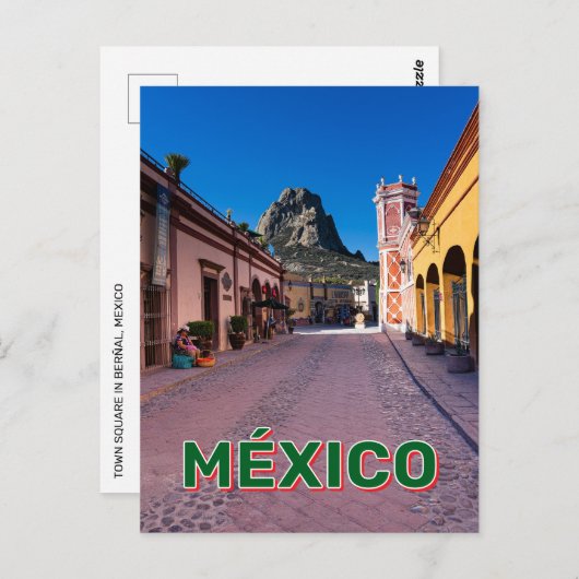 Platz in Berñal, Mexiko Postkarte (Vorne/Hinten)