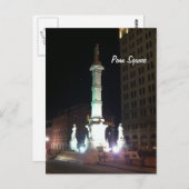 Platz in der Nacht Postkarte (Vorne/Hinten)