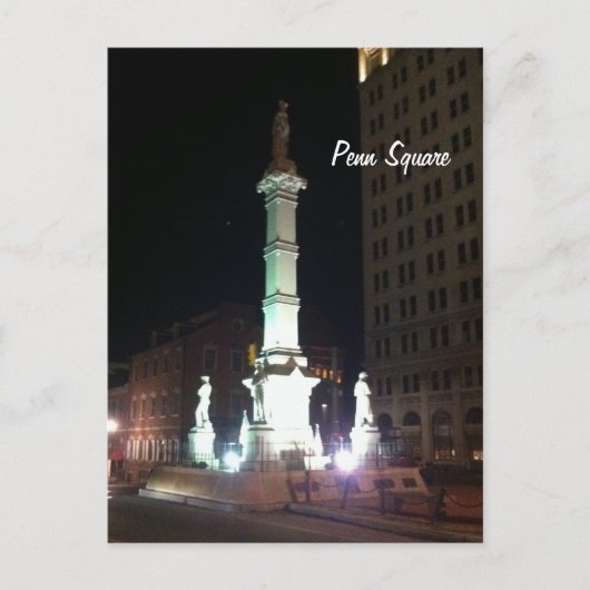 Platz in der Nacht Postkarte (Vorderseite)