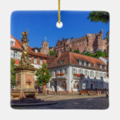 Platz Kornmarkt und Schloss Heidelberg, Deutschlan Keramikornament (Rückseite)