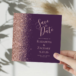 Platz Lila Rose Gold Save the Date Ankündigung