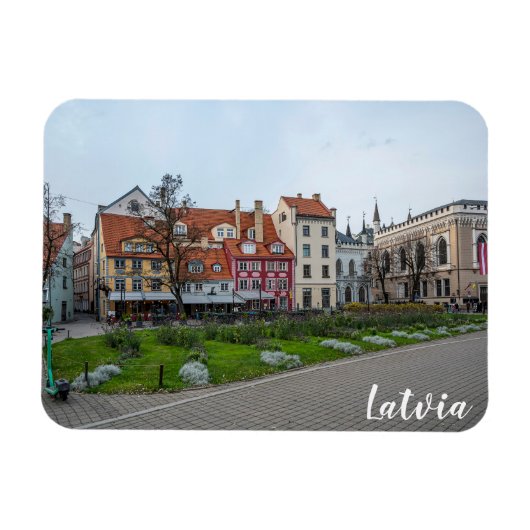Platz Livu in Riga, Lettland Magnet (Horizontal)