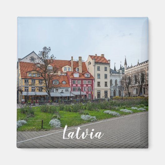 Platz Livu in Riga, Lettland Magnet (Vorne)