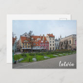 Platz Livu in Riga, Lettland Postkarte (Vorne/Hinten)