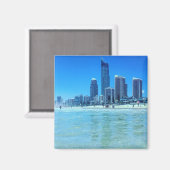 Platz Magnet mit Blick auf Surfers Paradise. (Vorderseite/Rückseite)