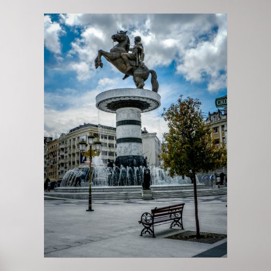 Platz Mazedonien in Skopje Poster (Vorne)