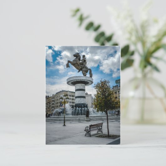 Platz Mazedonien, Skopje Postkarte (Stehend Vorderseite)
