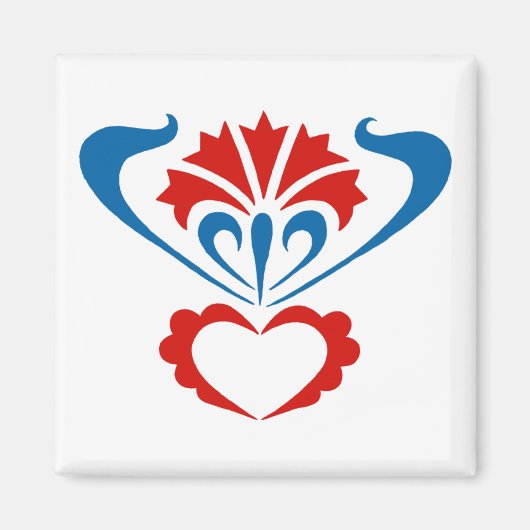 Platz mit slowenischem Ziermotiv Magnet (Vorne)