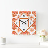 Platz Orange Wall Uhr für Landküche (Zuhause)