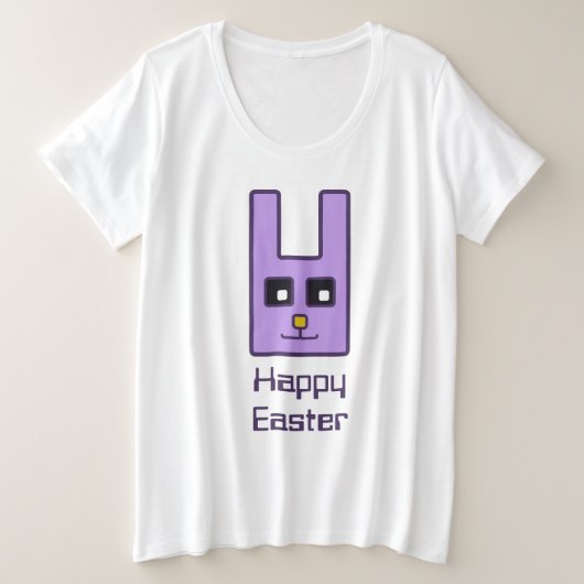 Platz Osterhase Plus Größe T - Shirt (Design vorne)