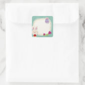 Platz Osterkleber Quadratischer Aufkleber (Tasche)