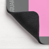 Platz - Rosa und Grau Mousepad (Ecke)