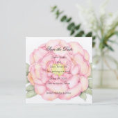 Platz Save the Date Pink Peony (Stehend Vorderseite)