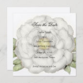 Platz Save the Date White Peony (Vorne/Hinten)