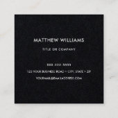 Platz, schwarze Visitenkarten Quadratische Visitenkarte (Rückseite)