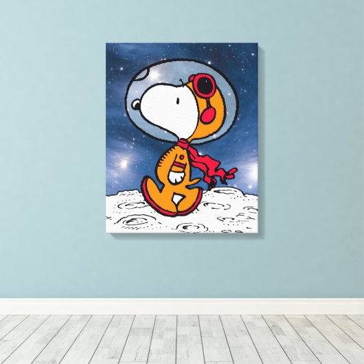 PLATZ | Snoopy Astronaut Leinwanddruck (Insitu (Holzboden))