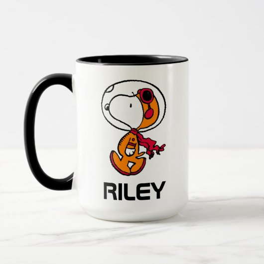 PLATZ | Snoopy Astronaut | Name hinzufügen Tasse (Links)