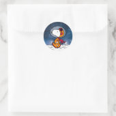 PLATZ | Snoopy Astronaut Runder Aufkleber (Tasche)