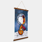 PLATZ | Snoopy Astronaut Wandteppich Mit Holzrahmen (Gewinkelt)