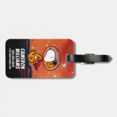 PLATZ | Snoopy Geometric Moon Walk Gepäckanhänger (Rückseite horizontal)