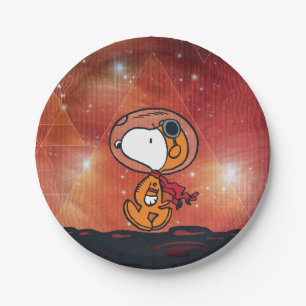 PLATZ   Snoopy Geometric Moon Walk Pappteller