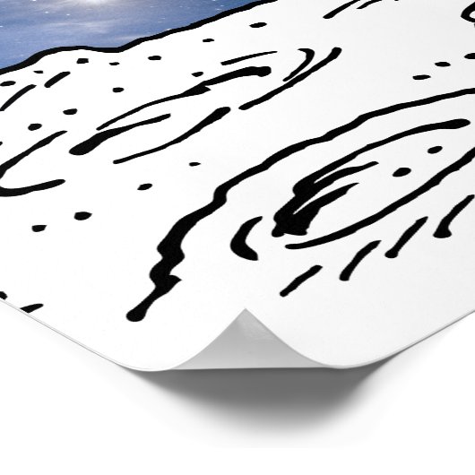 PLATZ | Snoopy mit Flaggenastronaut Poster (Ecke)