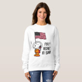 PLATZ | Snoopy mit Flaggenastronaut Sweatshirt (Vorne ganz)