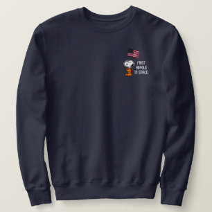 PLATZ Snoopy mit Flaggenastronaut Sweatshirt