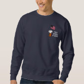 PLATZ | Snoopy mit Flaggenastronaut Sweatshirt (Vorderseite)