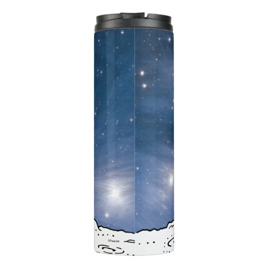 PLATZ | Snoopy mit Flaggenastronaut Thermosbecher (Rückseite)