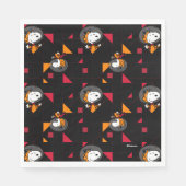 PLATZ | Snoopy Space Anzug Schwarzes Muster Serviette (Vorderseite)
