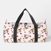 PLATZ | Snoopy Space Anzug Weißes Muster Duffle Bag (Rückseite)