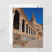 Platz Spanien, Sevilla Postkarte (Vorne/Hinten)