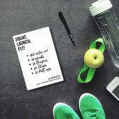 PLATZ. STARTEN. FLIEGEN! Eigene Inspiration Person Post-it Klebezettel