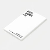 PLATZ. STARTEN. FLIEGEN! Eigene Inspiration Person Post-it Klebezettel (angewinkelt)