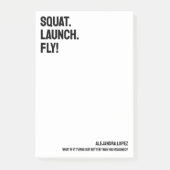 PLATZ. STARTEN. FLIEGEN! Eigene Inspiration Person Post-it Klebezettel (Vorderseite)