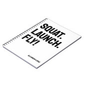 PLATZ. STARTEN. FLIEGEN! Minimalistisches Personal Notizblock (Linke Seite)