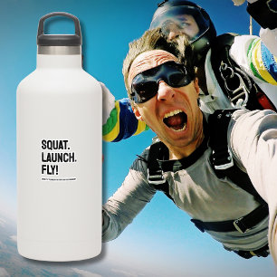 PLATZ. STARTEN. FLIEGEN! Motivierend Minimalistisc Aufkleber