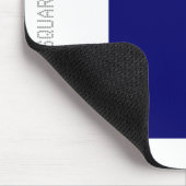 Platz: Tiefe Marine und Weiß Mousepad (Ecke)