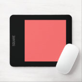 Platz - tropisches Rosa und Schwarz Mousepad (Mit Mouse)